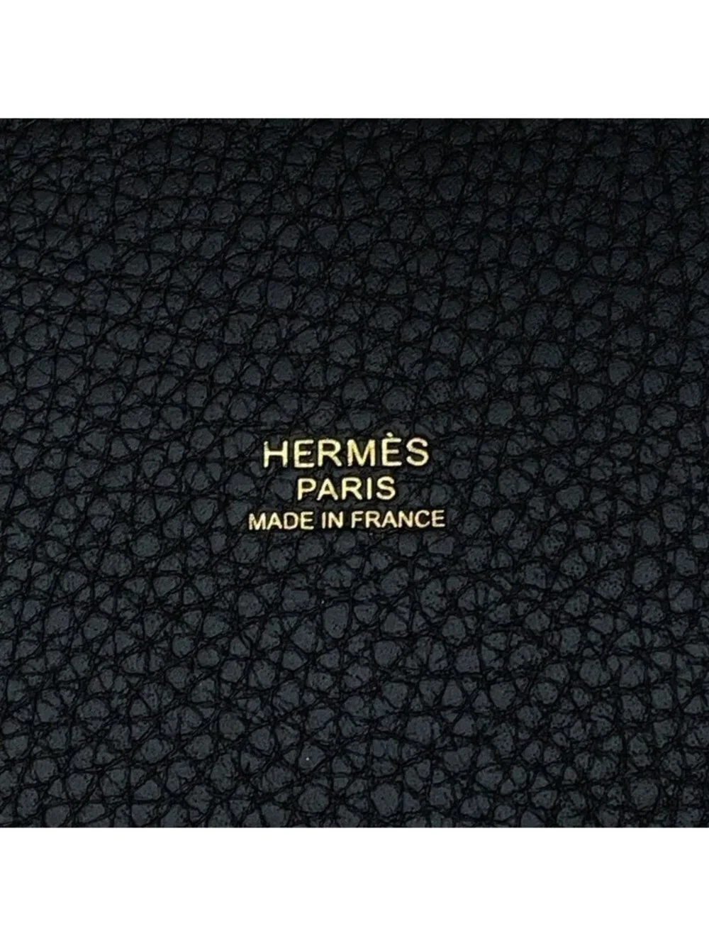 Hermes Handbag Picotin Lock PM Black Gold Taurillon Clemence Tote